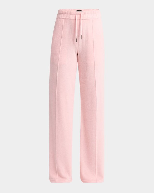 Toweling Jersey Straight-Leg Tracksuit Pants